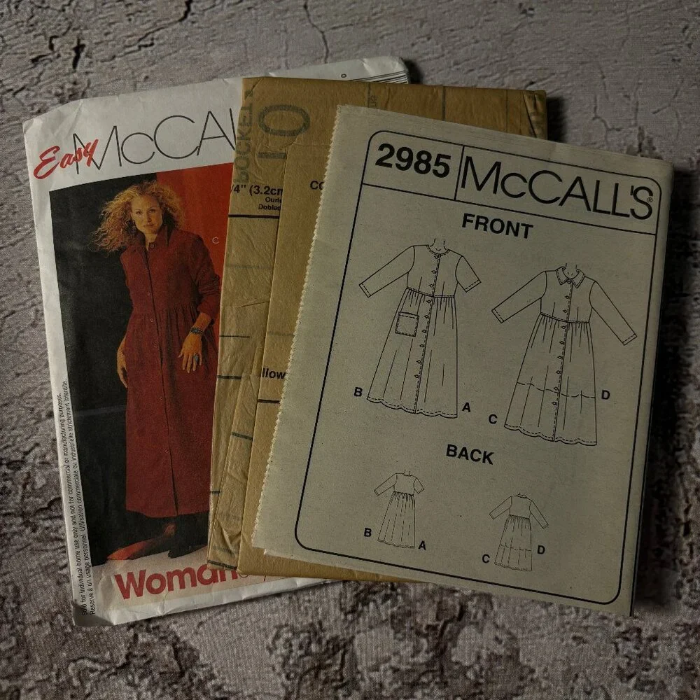 Easy McCalls Pattern 2985 HH for Women's Dresses